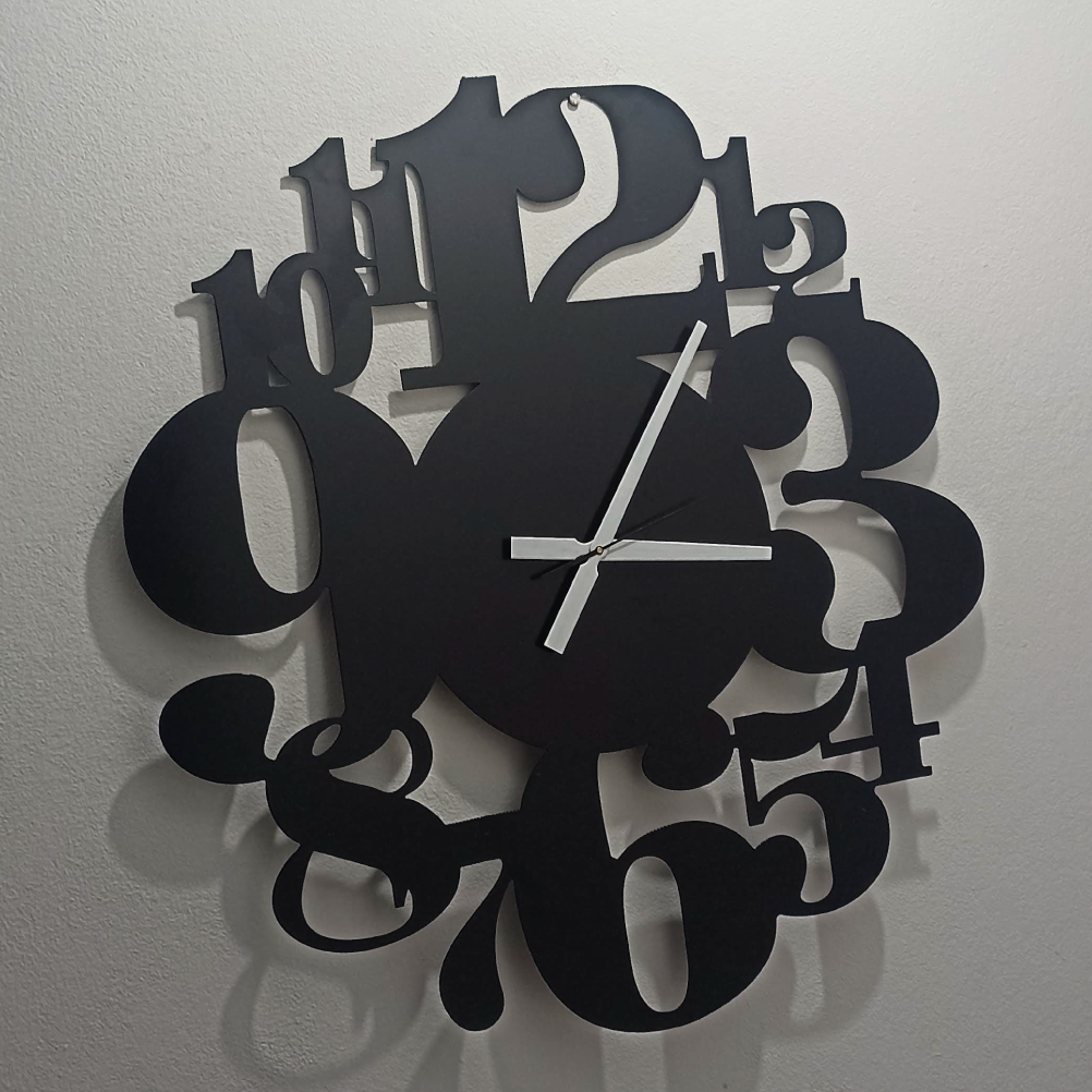Large Wall Art Clock, DXF File for CNC