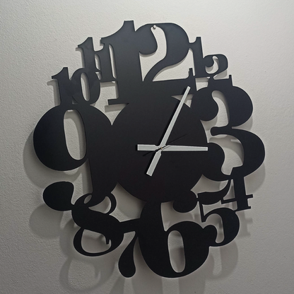 Large Wall Art Clock, DXF File for CNC