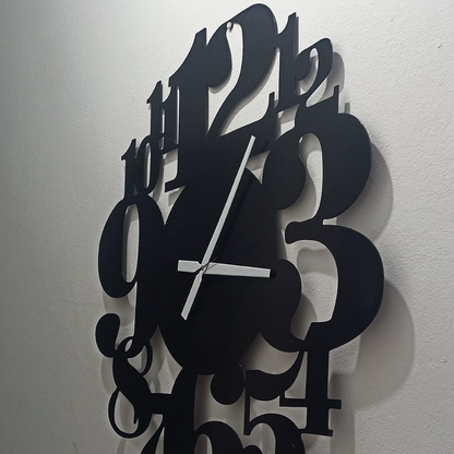 Large Wall Art Clock, DXF File for CNC