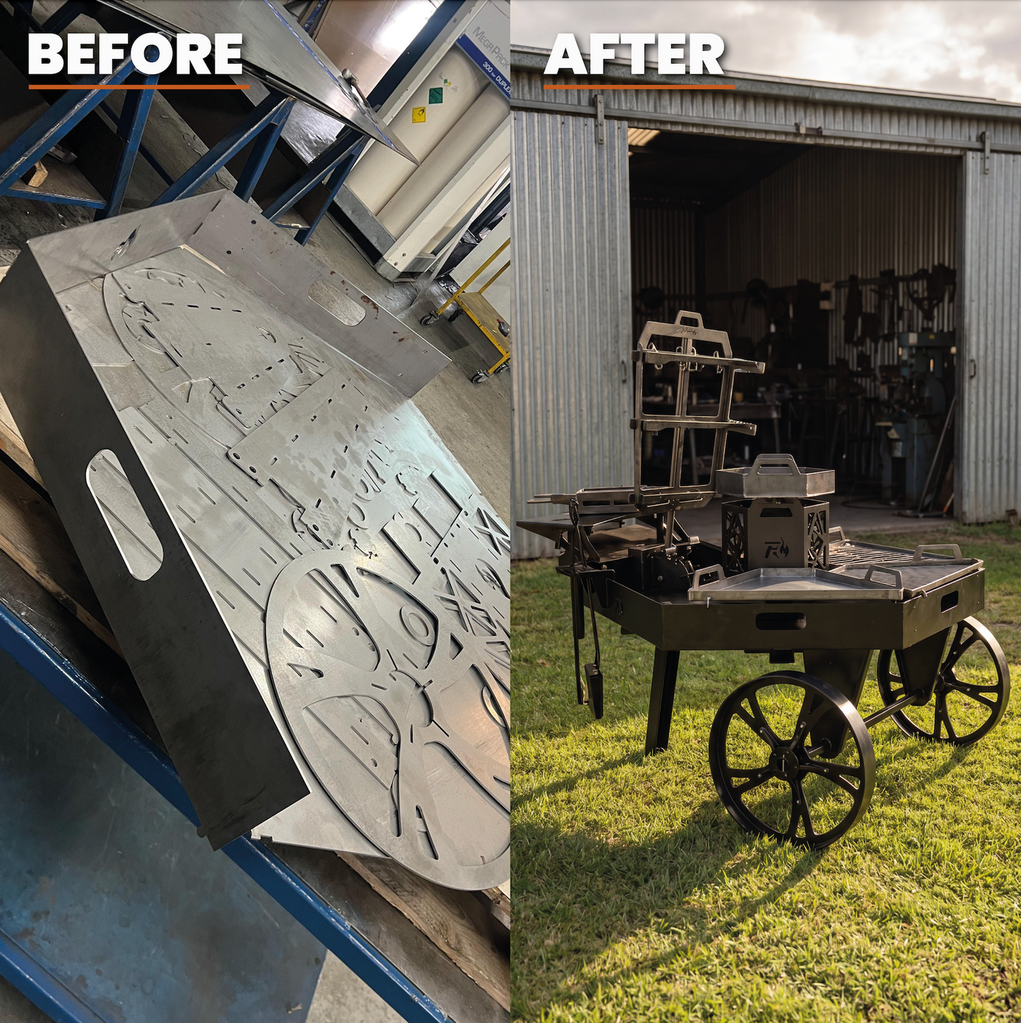 BBQ Fire Pit Station, DXF+PDF Files for CNC