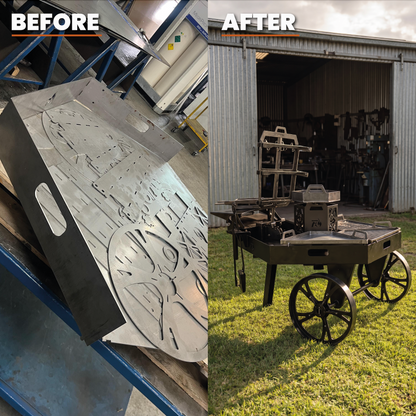 BBQ Fire Pit Station, DXF+PDF Files for CNC