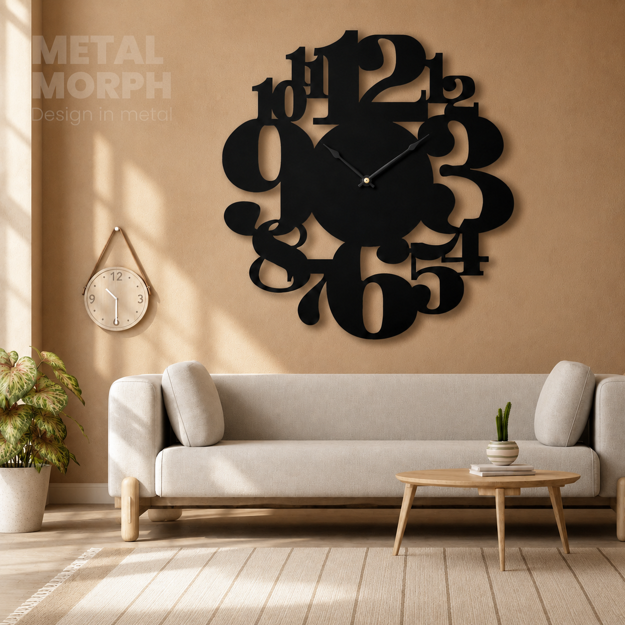 Large Wall Art Clock, DXF File for CNC