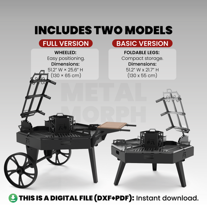 BBQ Fire Pit Station | DXF Files for CNC