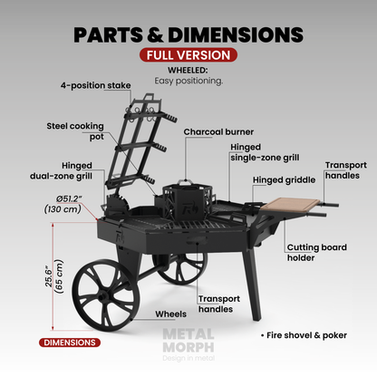 BBQ Fire Pit Station, DXF+PDF Files for CNC