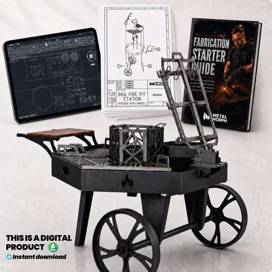 BBQ Fire Pit Station, DXF+PDF Files for CNC